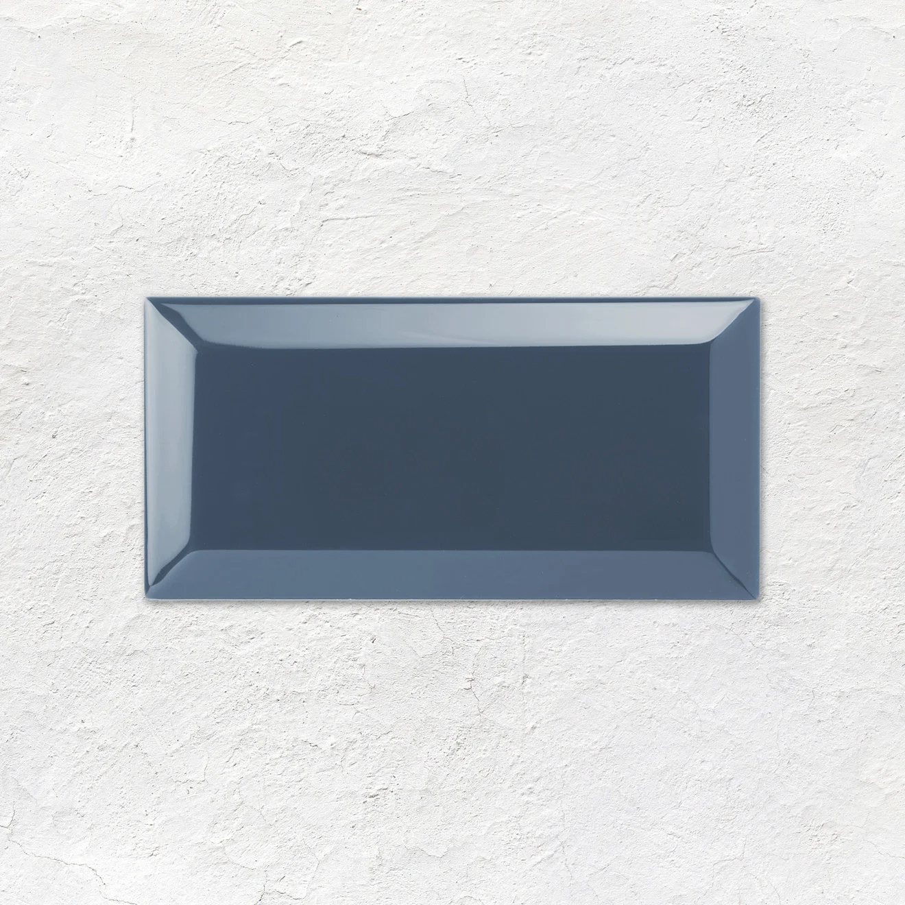 Vintage White Metro Tile (above) Ascot Blue Hogarth Dado and Ascot Blue Omega Dado (middle) Ascot Blue Metro Tile (below)
