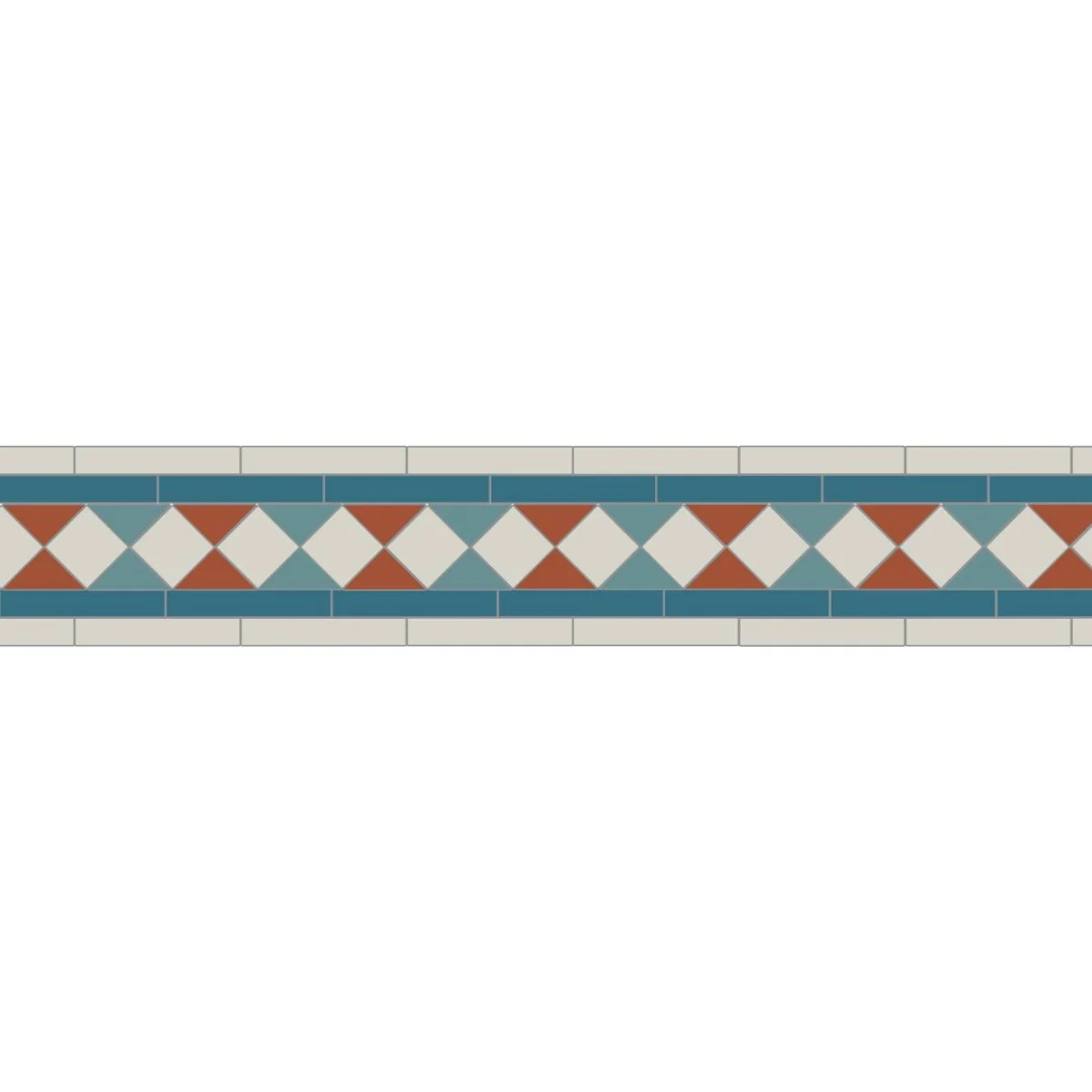 Bennett Blue, Dover White, Pugin Blue & Red