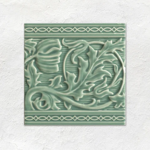 Jade Breeze Half Tile (above) Jade Breeze Sigma Dado and Berkeley on Jade Breeze (middle) Jade Breeze Half Tile (below)