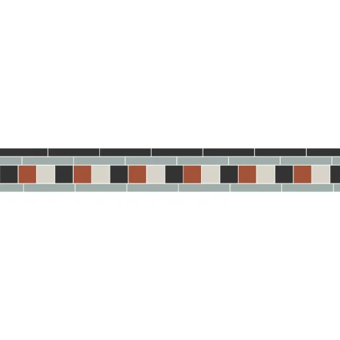 Blake Black, Dover White, Grey & Red