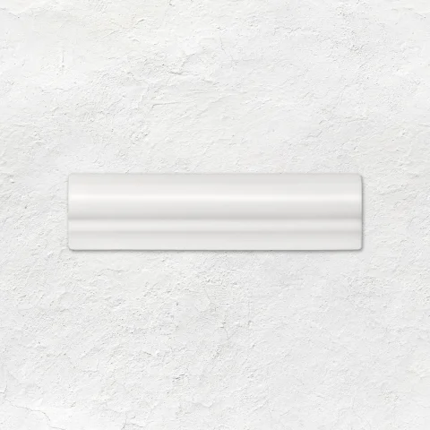 Brilliant White Metro Tile (above) Brilliant White Albert Dado (middle) Brilliant White Metro Tile (below)