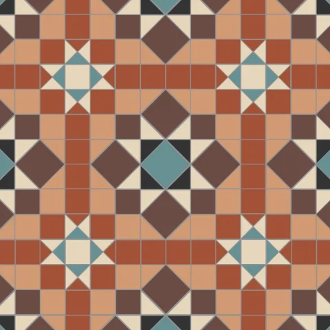 Chatsworth Black, Blue, Brown, Buff, Red, & White