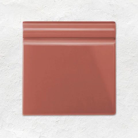 Duchy Pink Victoria Dado, Duchy Pink Rope Dado and Duchy Pink Sigma  (above) Duchy Pink Half Tile (middle) Ducky Pink Skirting Tile (below)