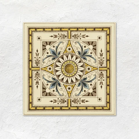 Symmetrical Classical Pattern (above) Ascot Blue Sigma  Dado and Ascot Blue Field Tile (below)