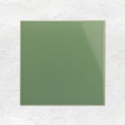 Brilliant White Field Tile (above) Jade Breeze Acanthus On Brilliant White (middle) Jade Breeze Field Tile (below)