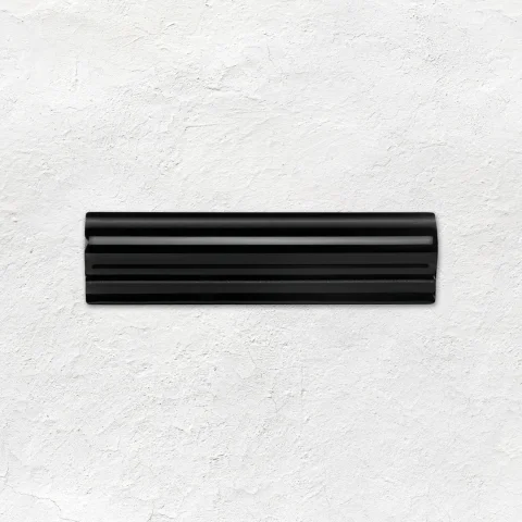 Wildflower Gold (above) Jet Black Albert Dado and Victorian Green Field Tile (middle) Jet Black Skirting Tile (below
