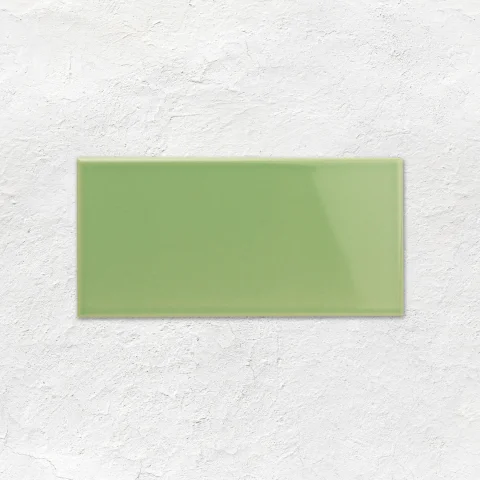 Pavilion Green Field Tile (above) Palm Green Astragal Dado (middle) Palm Green Half Tile (below)