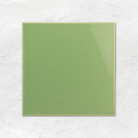 Palm Green Victoria Dado, Palm Green Rope Dado and Palm Green Omega Dado (above) Palm Green Field Tile (below)