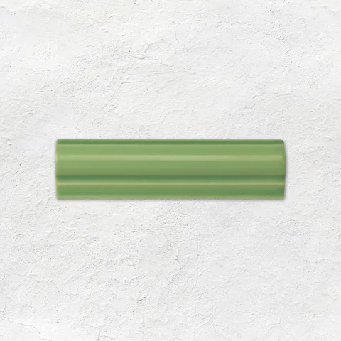 Palm Green Field Tile (above) Palm Green Albert Dado and Pomegranate (middle) Palm Green Field Tile (below)
