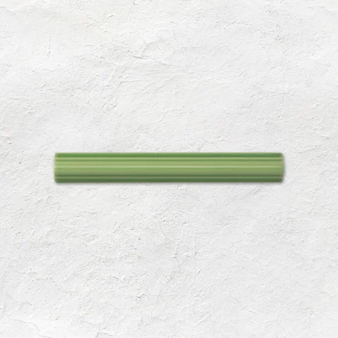 Pavilion Green Field Tile (above) Palm Green Astragal Dado (middle) Palm Green Half Tile (below)