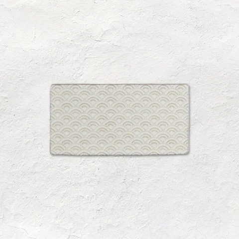 Papyrus Ogee (above) Rosaline Soft Taupe (below)