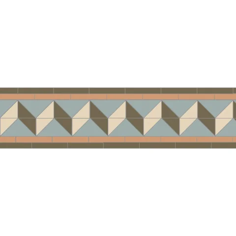 Shelley Green, Grey, Buff & White
