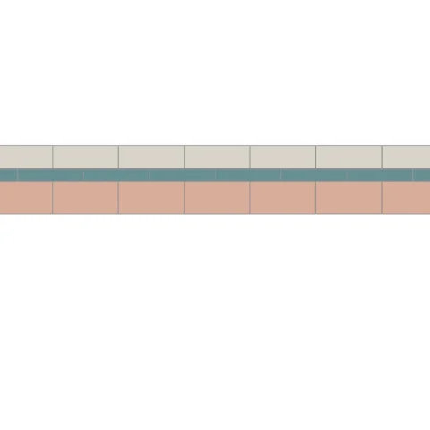 Simple Border 3 Dover White, Carnation Pink & Blue