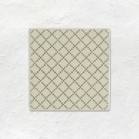 Trellis On Pumice (above) Pumice Cosmopolitan Rail Moulding (middle) Pumice Cosmopolitan Field Tile (below)