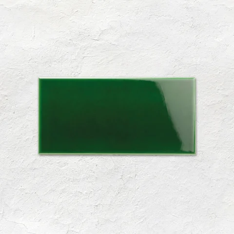 Victorian Green Half Tile (above) Victorian Green Sigma Dado, Lafleur on Victorian Green and Lafleur Border on Victorian Green (middle) Victorian Green Field Tile (below)