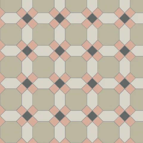 Warwick Carnation Pink, Chester Mews, Dover White, & Revival Grey