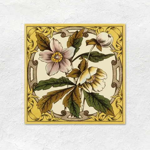 Colonial White Astragal Dado (above) Windflower (middle) Colonial White Omega Dado (below)