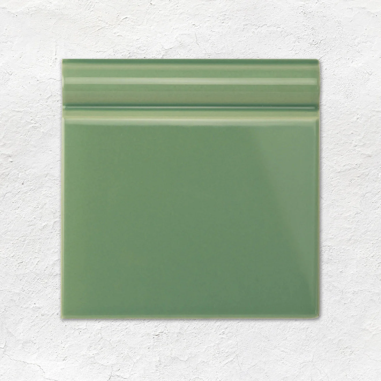 Jade Breeze Victoria Dado, County White Dentil Dado and Jade Breeze Astragal Dado (above) County White Field Tile and Angelina Pink Tulip (middle) Jade Breeze Skirting Tile (below)