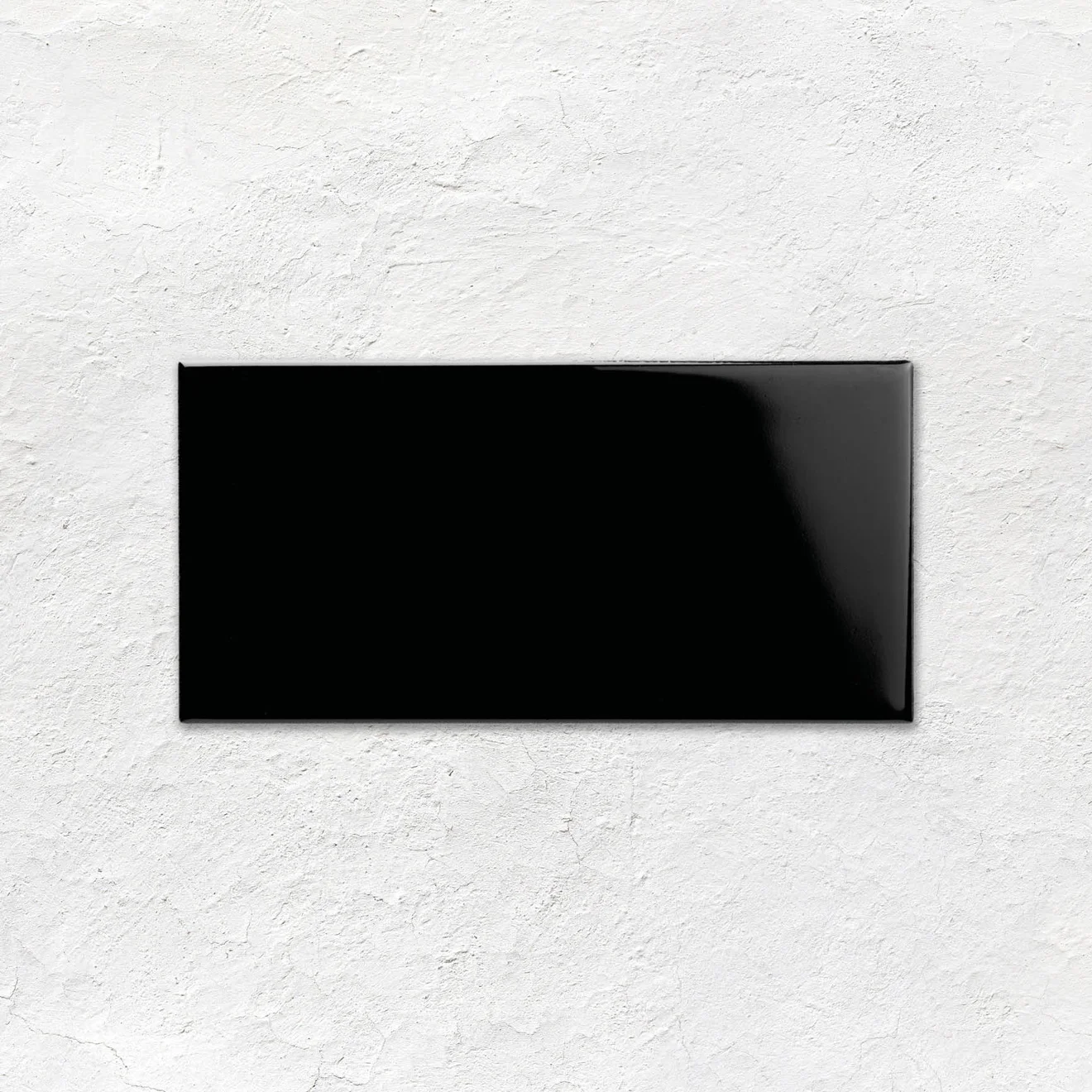 Jet Black Half Tile (above) Jet Black Rectangle (middle) Jet Black Half Tile (below)