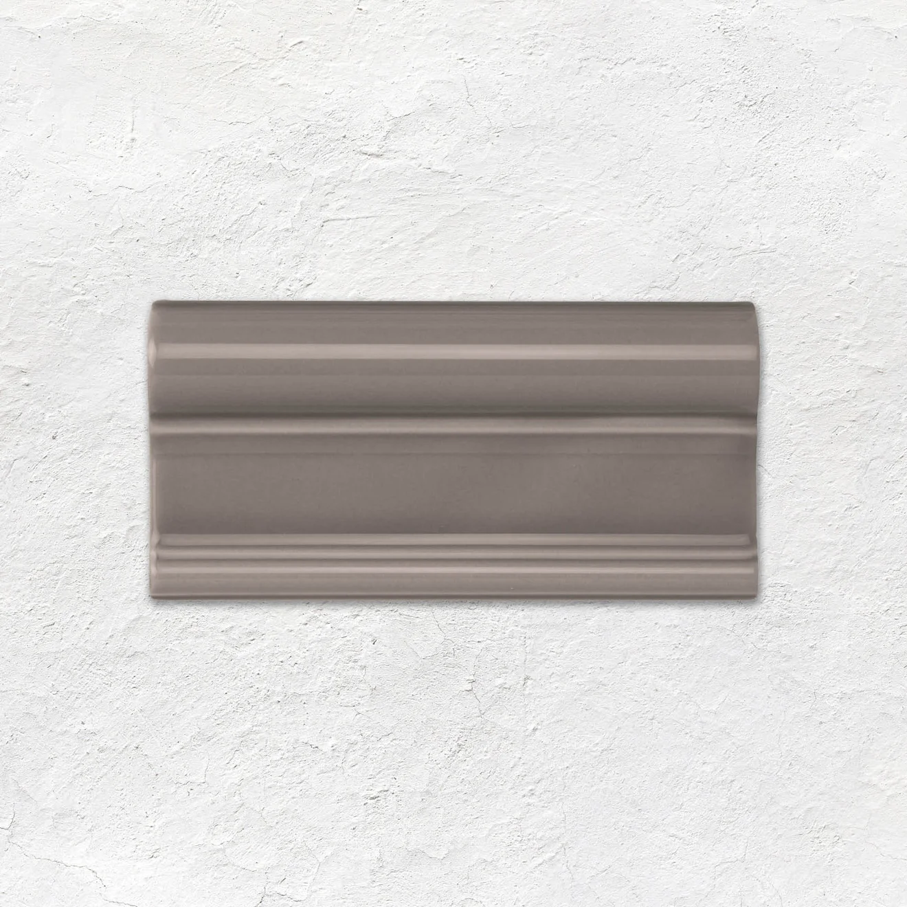 Brilliant White Half Tile (above) London Stone Victoria Dado, London Stone Astragal Dado and London Stone Omega Dado (middle) London Stone Half Tile (below)