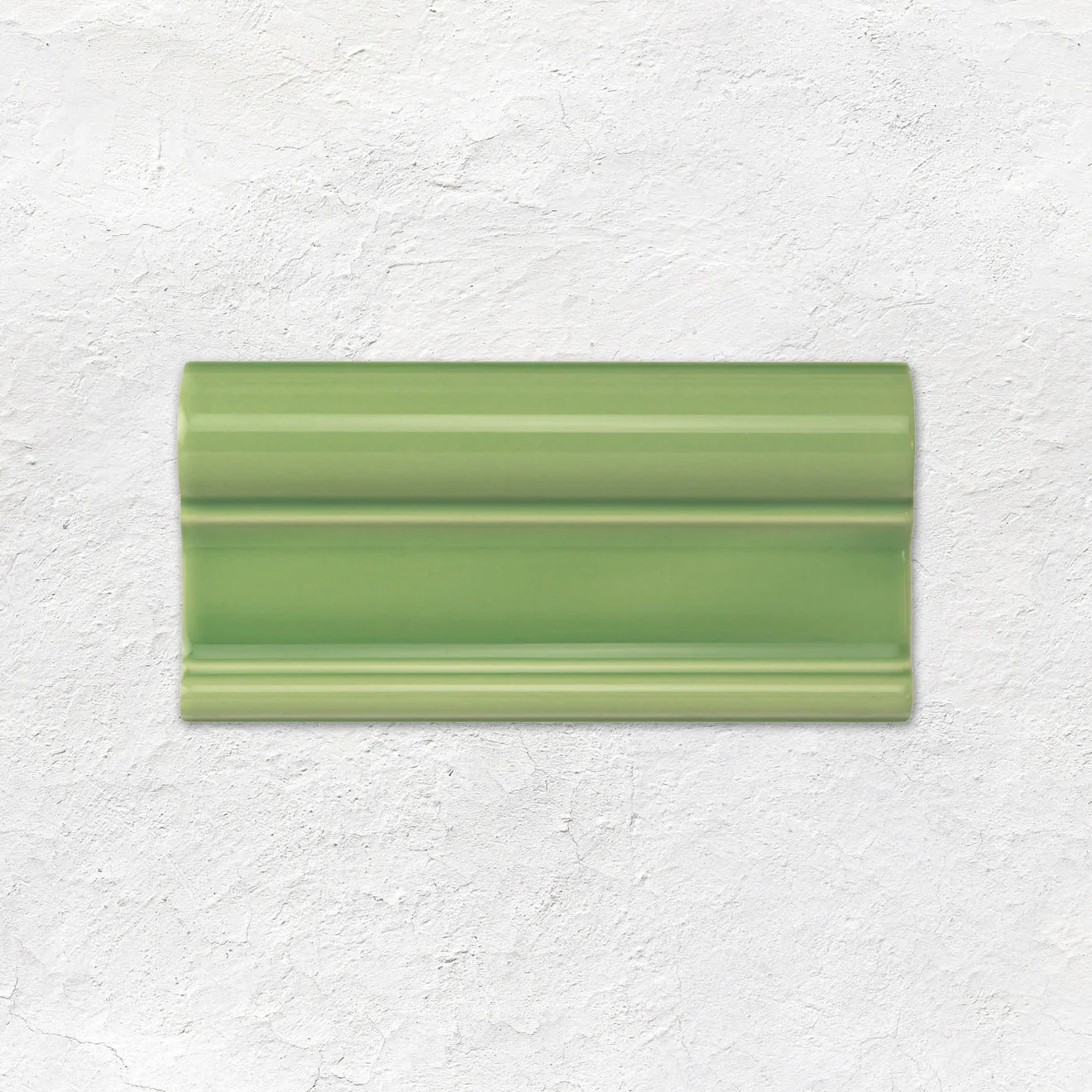 Palm Green Victoria Dado, Palm Green Rope Dado and Palm Green Omega Dado (above) Palm Green Field Tile (below)