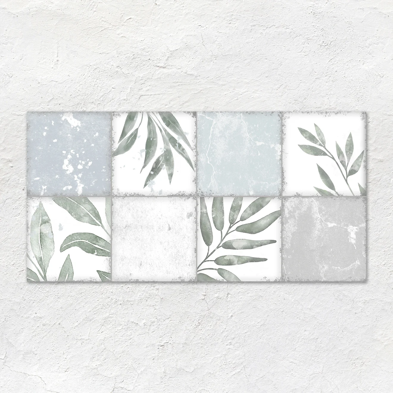Patchwork Botanical Iris (wall)