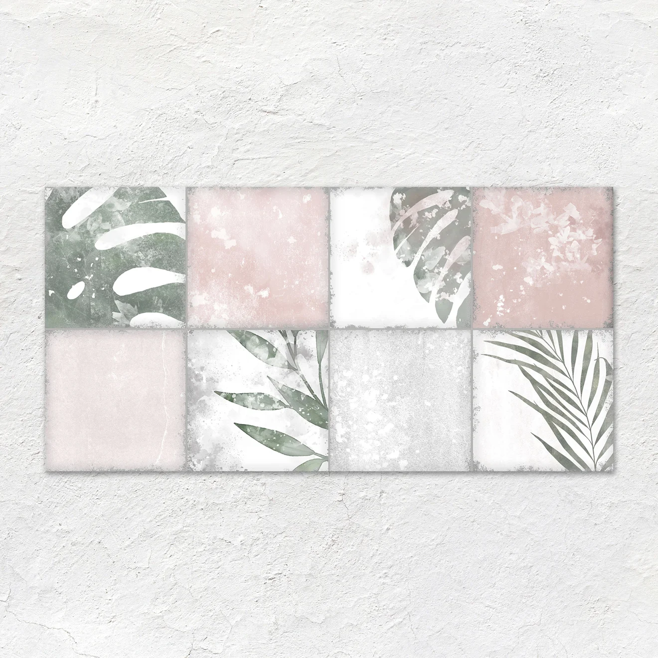 Patchwork Botanical Rose (wall)