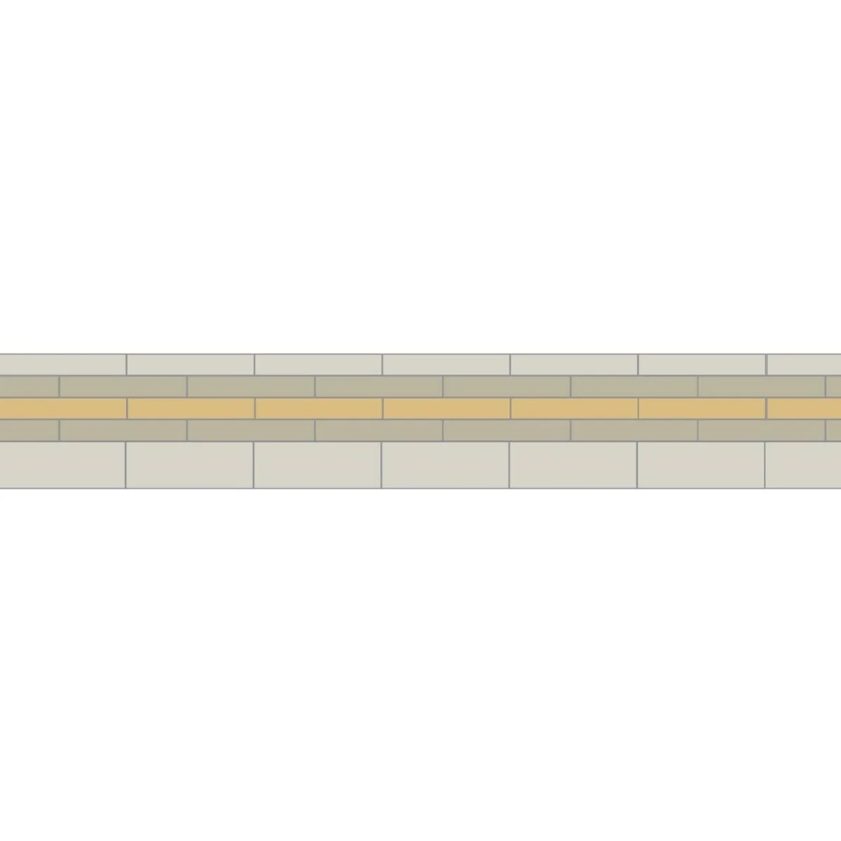 Simple Border 2 Dover White, Chester Mews & Hawthorn Yellow