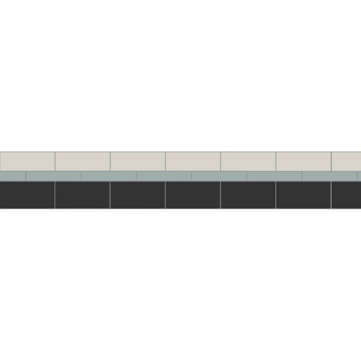 Simple Border 3 Dover White, Grey & Black