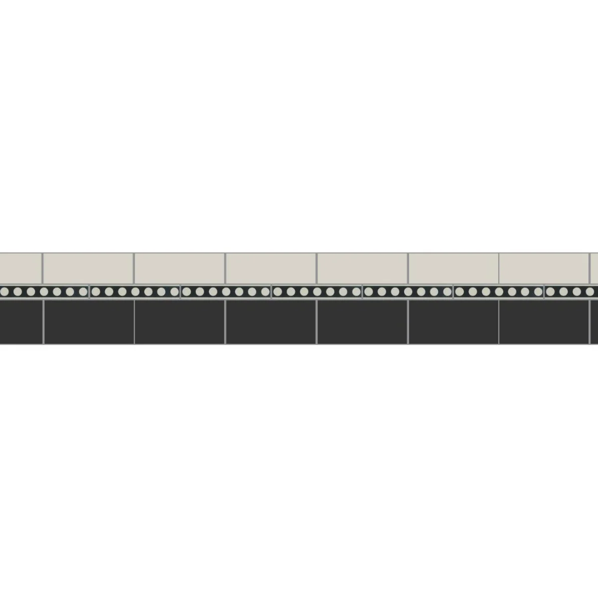 Simple Border 3 Dover White & Black with Melbourne