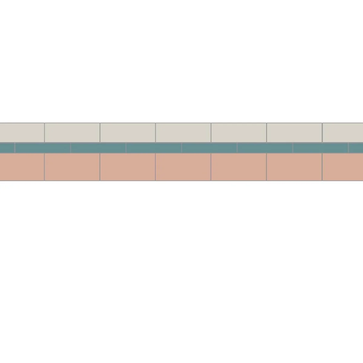 Simple Border 3 Dover White, Carnation Pink & Blue