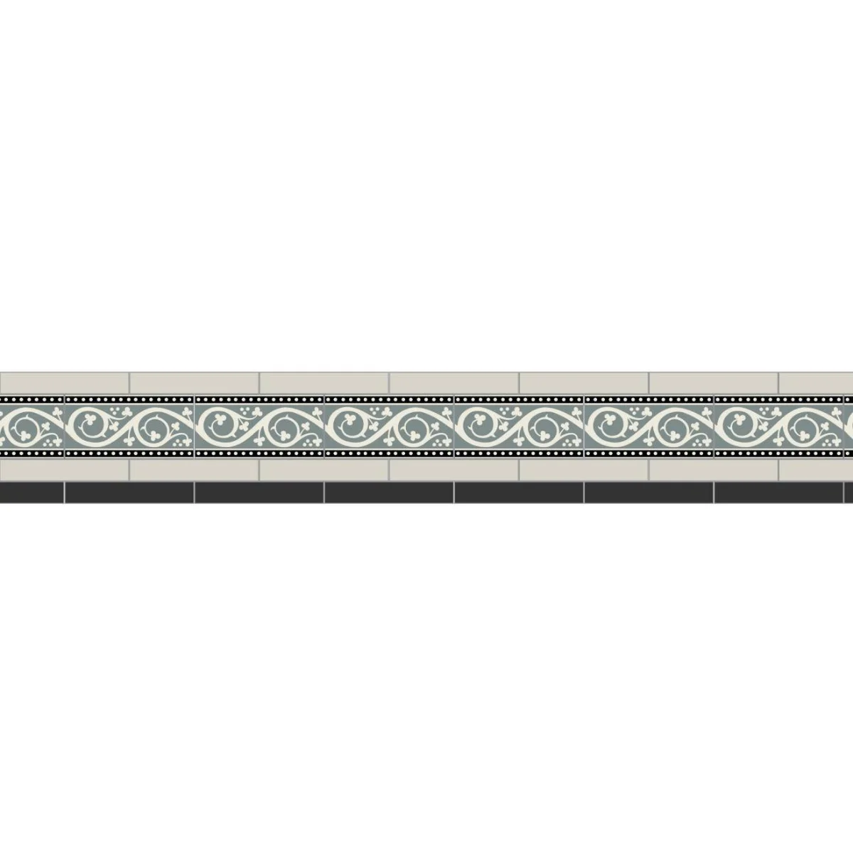 Simple Border 4 Black, Dover White & Kitchener