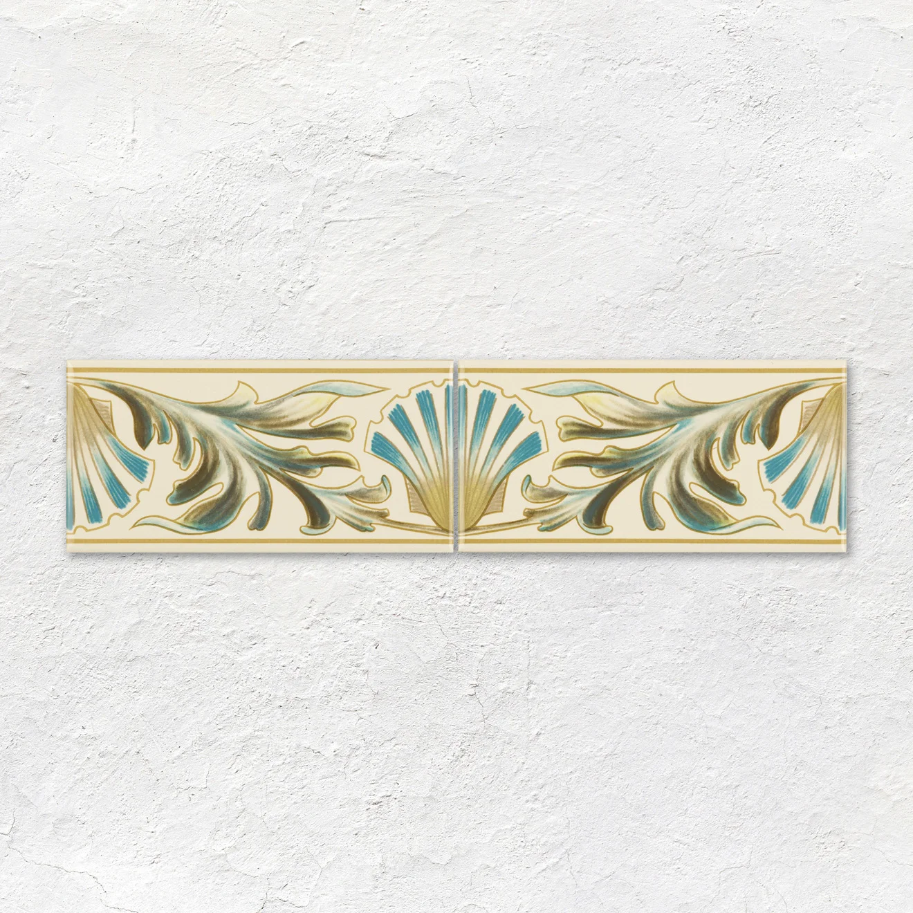 County White Egg & Dart dado (above) Simpson:Shell Frieze (middle) County White Sigma Dado (below)