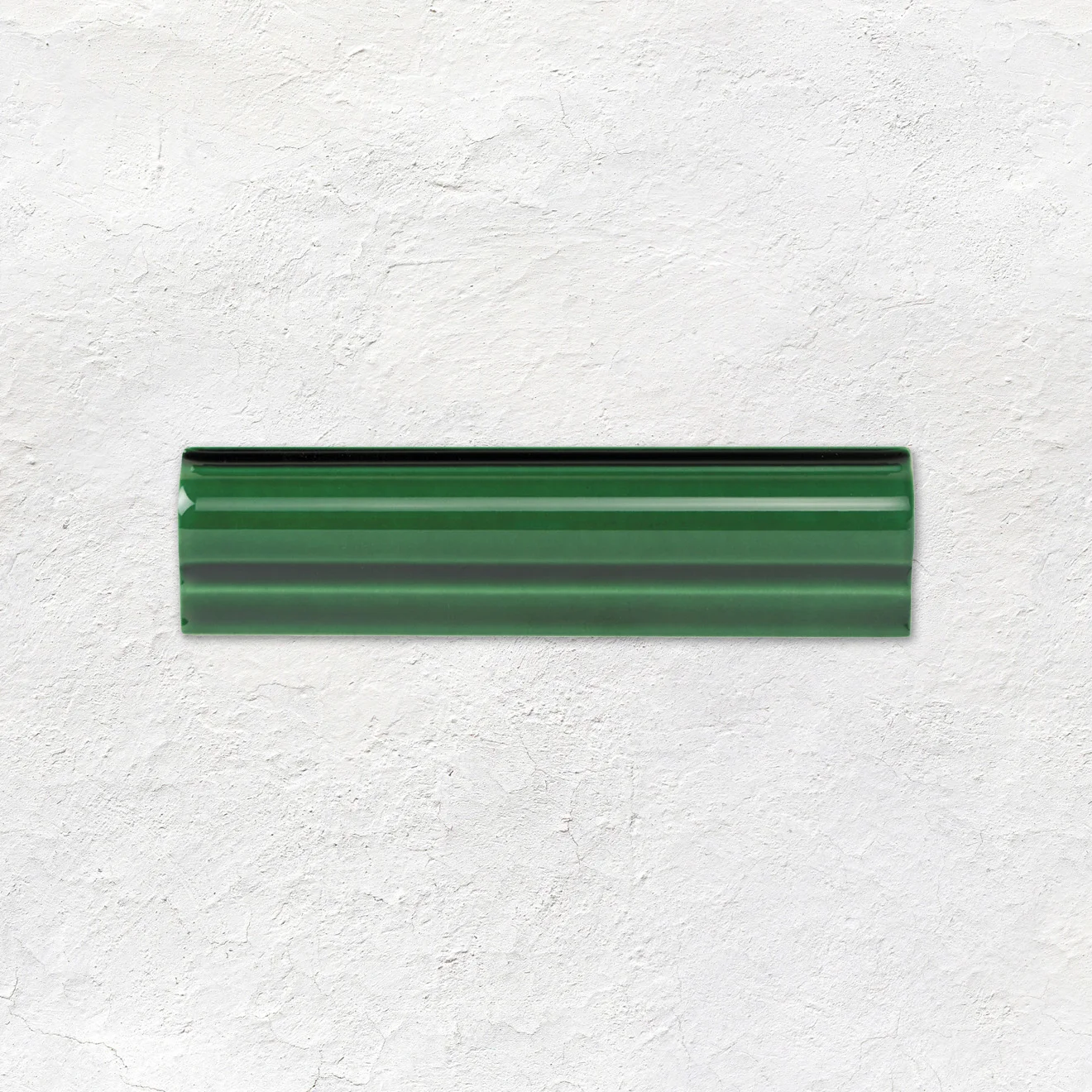 Victorian Green Albert Dado (above) Belle Epoque Border Tubelined and Victorian Green Omega Dado (middle) County White Field Tile (below)