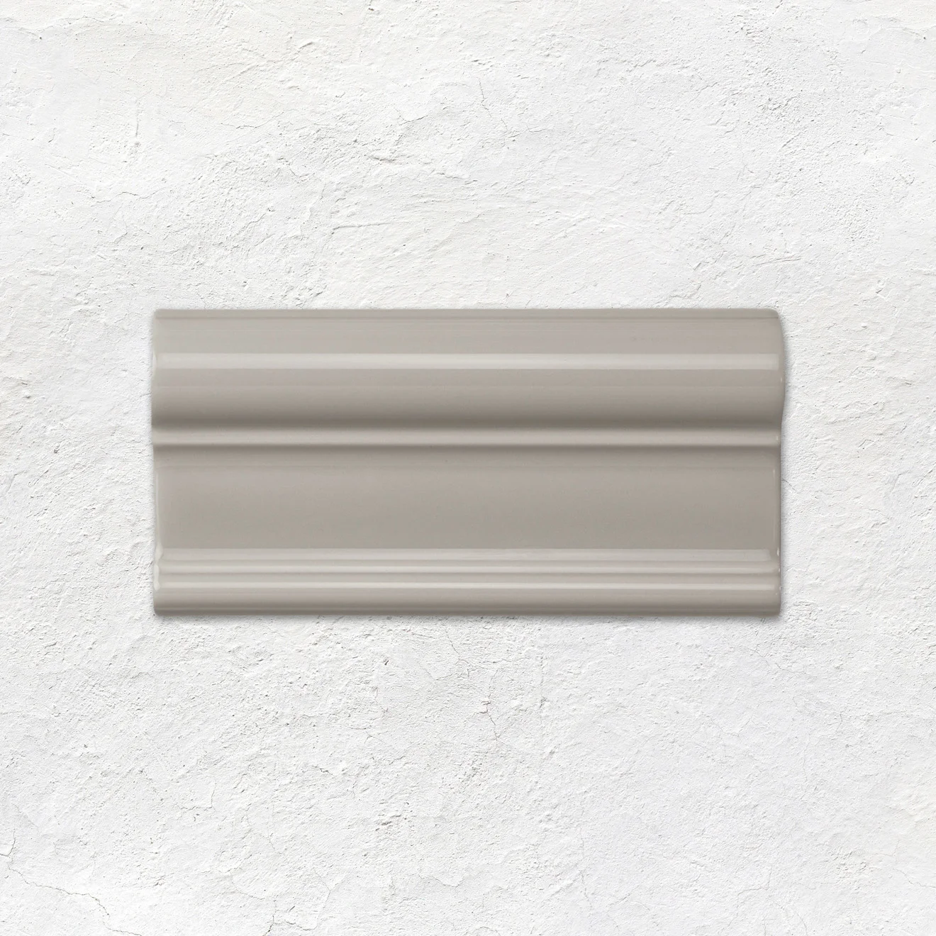 Westminster Grey Metro Tile (above) Westminster Grey Victoria Dado (middle) Westminster Grey Metro Tile (below)