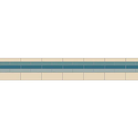 Simple Border 2 Blue, Grey, Pugin Blue & White