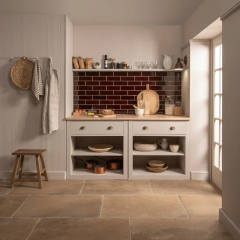 Teapot Brown Field Tile (wall) York Terra (floor)