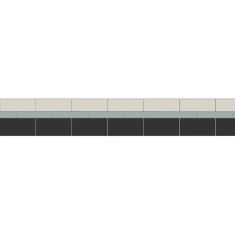 Simple Border 3 Dover White, Grey & Black