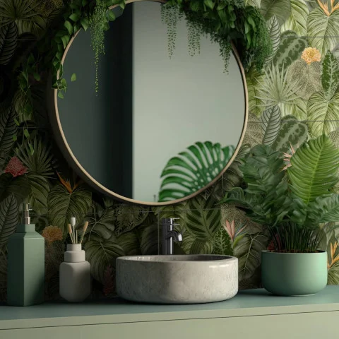 Tropical Oasis - Single Tile (wall)