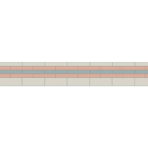 Simple Border 2 Carnation Pink, Dover White & Grey