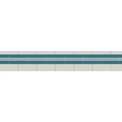 Simple Border 2 Dover White, Pugin Blue & Grey