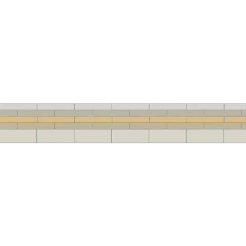 Simple Border 2 Dover White, Chester Mews & Hawthorn Yellow
