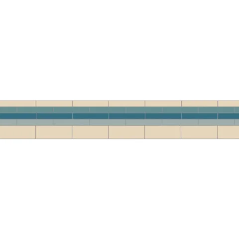 Simple Border 2 Blue, Grey, Pugin Blue & White