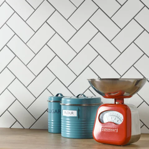 Vintage White Half Tile (wall)