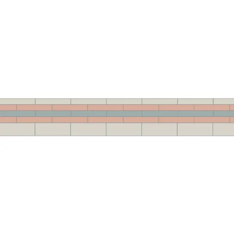 Simple Border 2 Carnation Pink, Dover White & Grey
