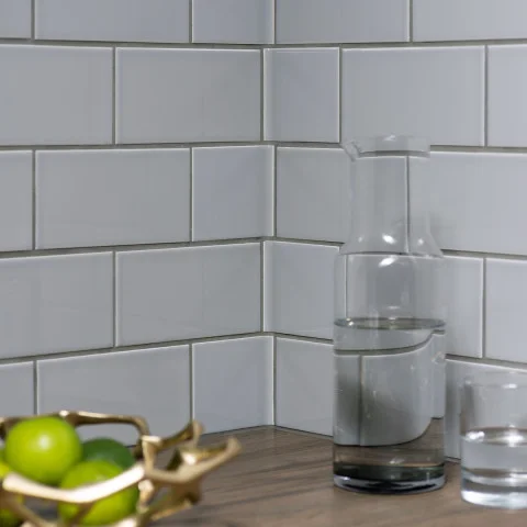 Westminster Grey Half Tile and Westminster Grey Internal Edging Tile (wall)
