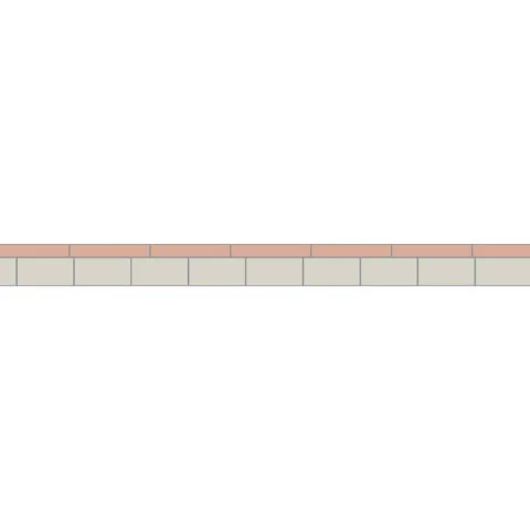 Simple Border 5 Dover White & Carnation Pink