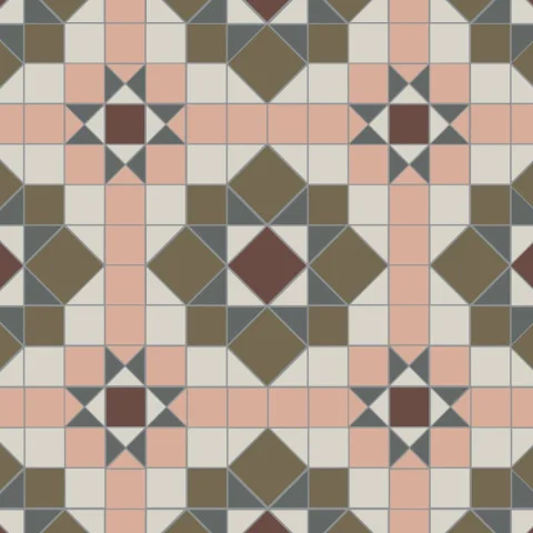 Chatsworth Brown, Carnation Pink, Dover White, Green,  & Revival Grey