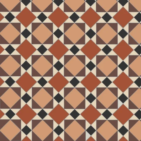 Lambeth Black, Brown, Buff, Red & White