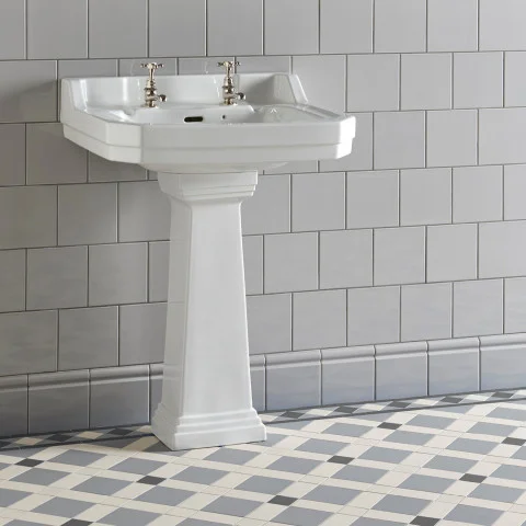 Westminster Grey Field Tile (above) Westminster Grey Skirting Tile (below)